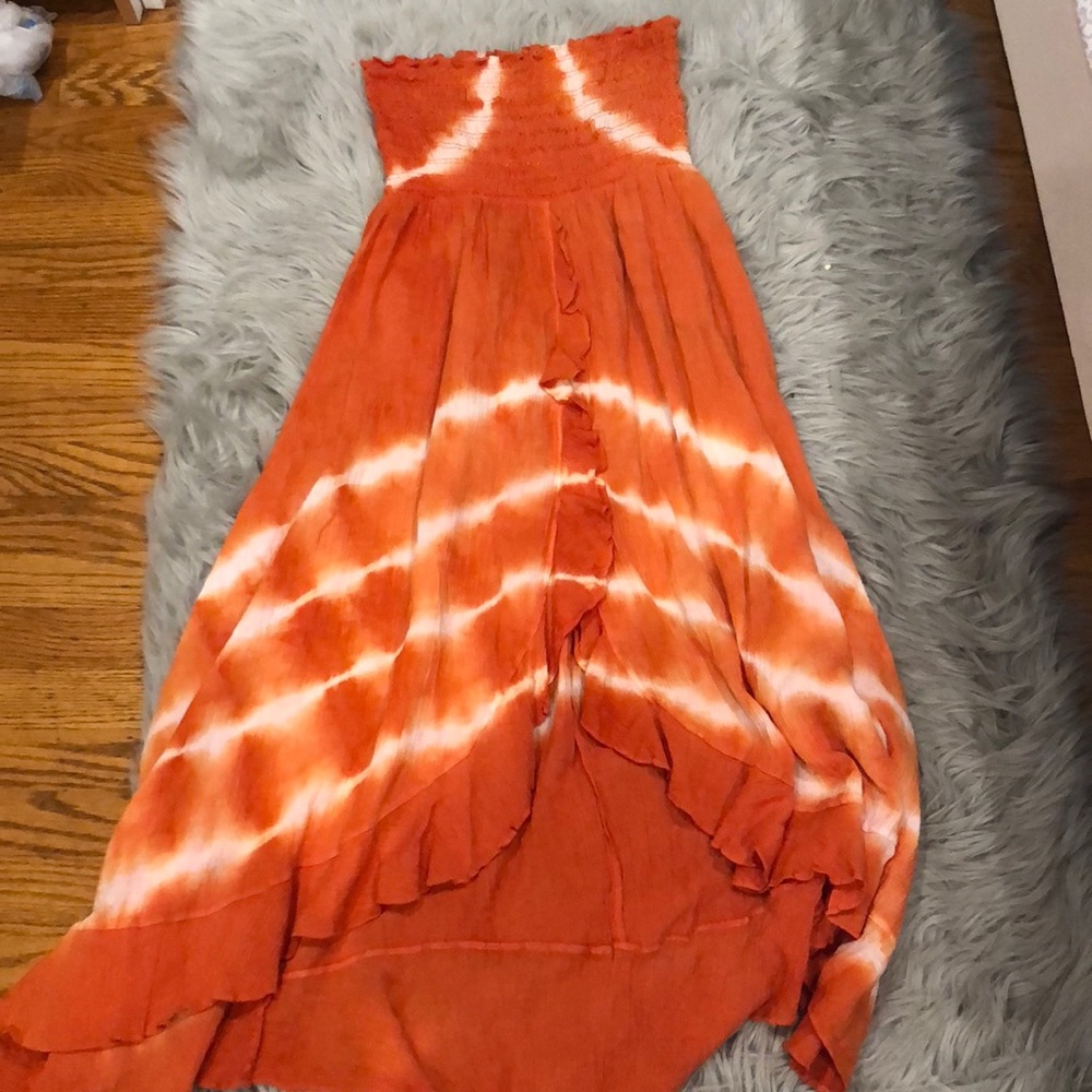Strapless beach coverup
